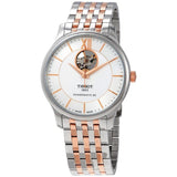 Tissot Tradition Powermatic 80 Open Heart Silver Dial Two Tone Steel Strap Watch For Men - T063.907.22.038.01 Buy Now By Tissot