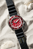 Citizen Eco Drive Promaster Marine Red Dial Black Rubber Strap Watch For Men - BN0159-15X Buy Now By Citizen