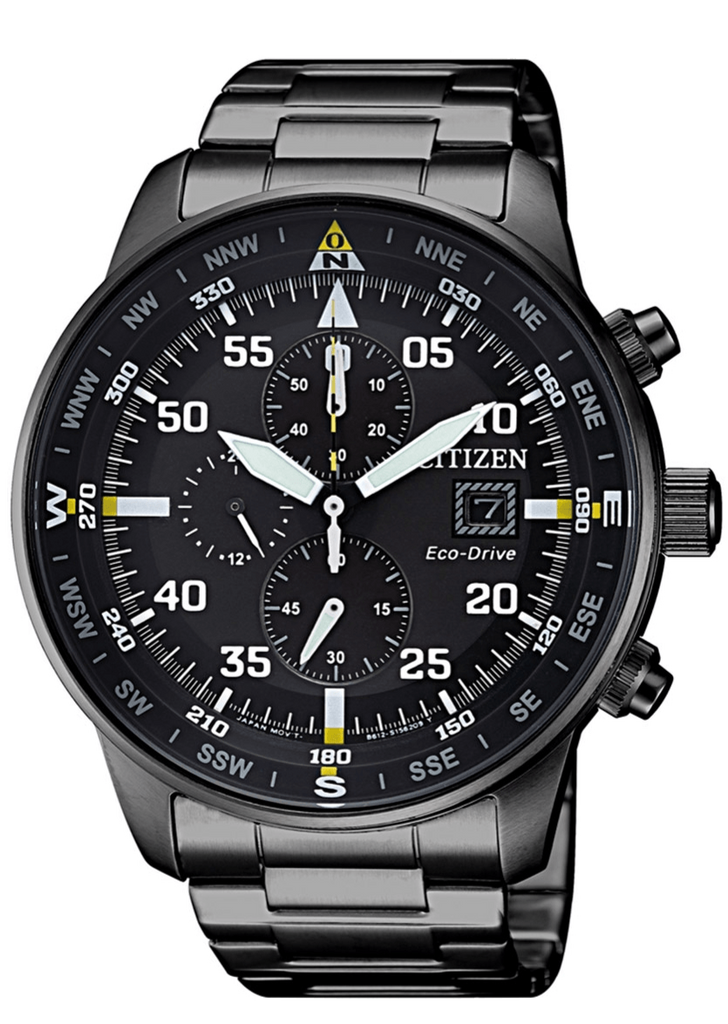 Citizen Sports Eco Drive Black Dial Black Steel Strap Watch For Men - CA0695-84E Buy Now By Citizen