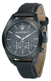 Maserati Traguardo Black Leather Strap Quartz Black Dial Watch For Men - R8871612019 Buy Now By Maserati