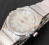 Omega Constellation Manhattan Quartz Diamonds Mother of Pearl Dial Silver Steel Strap Watch for Women - 131.15.25.60.55.001 Buy Now By Omega