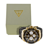 Guess Poseidon Chronograph Black Dial Black Rubber Strap Watch for Men - GW0057G1 Buy Now By Guess