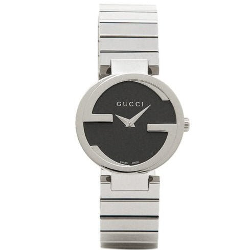 Gucci Interlocking G Quartz Black Dial Black Steel Strap Watch For Women - YA133502 Buy Now By Gucci