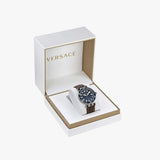 Versace Greca Sport Analog Blue Dial Brown Leather Strap Watch For Men - VEZ300121 Buy Now By Versace