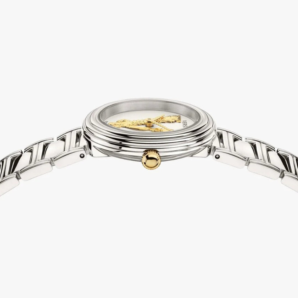 Versace Virtus Quartz White Dial Silver Steel Strap Watch For Women - VET300621 Buy Now By Versace