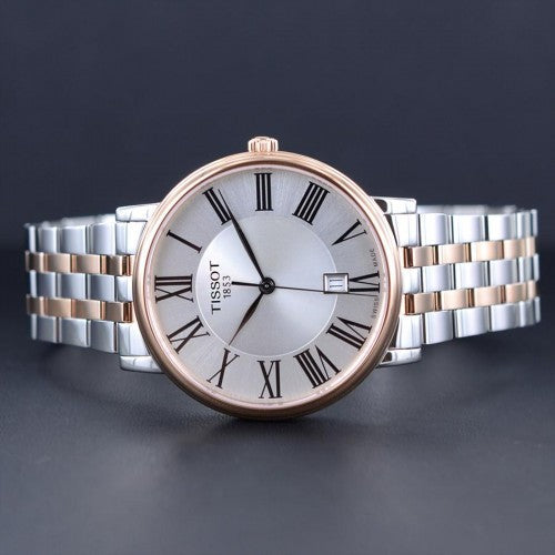 Tissot T Classic Carson Premium Silver Dial Two Tone Steel Strap Watch For Men - T122.410.22.033.00 Buy Now By Tissot