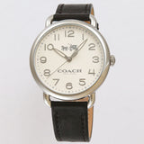 Coach Delancey White Dial Black Leather Strap Watch for Women - 14502714 Buy Now By Coach