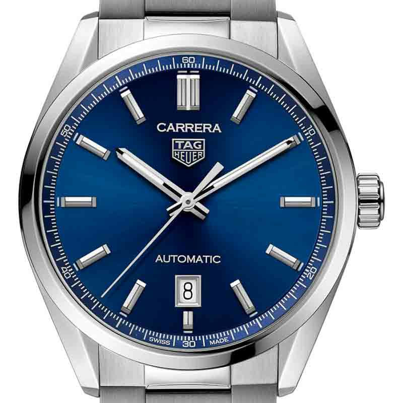 Tag Heuer Carrera Date Blue Dial Silver Steel Strap Watch for Men - WBN2112.BA0639 Buy Now By Tag Heuer