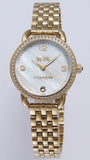 Coach Delancey Mother of Pearl Dial Gold Steel Strap Watch for Women - 14502478 Buy Now By Coach