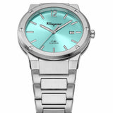 Salvatore Ferragamo F-80 Classic Tiffany Blue Dial Silver Steel Strap Watch for Men - SFDT02323 Buy Now By Salvatore Ferragamo