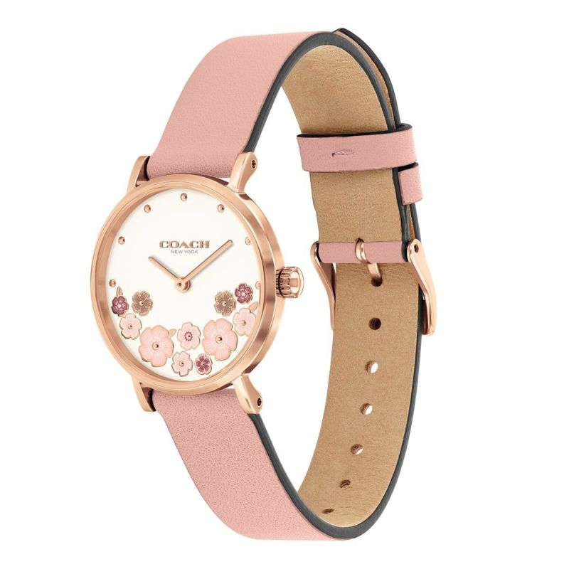 Coach Perry Silver Dial Pink Leather Strap Watch For Women - 14503325 Buy Now By Coach