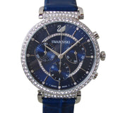 Swarovski Passage Chrono Crystal Blue Dial Blue Leather Strap Watch for Women - 5580342 Buy Now By Swarovski