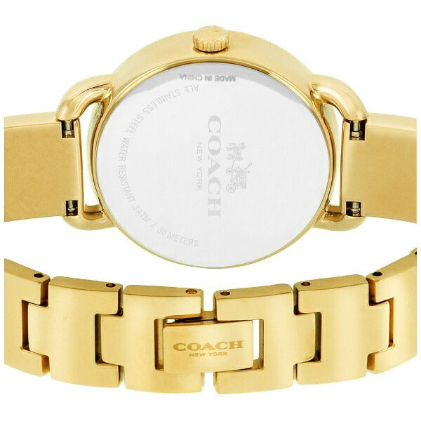 Coach Delancey Diamonds Silver Dial Gold Steel Strap Watch for Women - 14502354 Buy Now By Coach