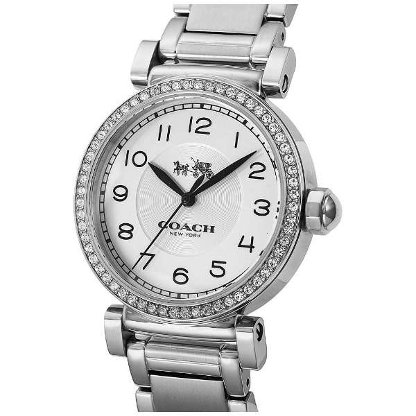 Coach Madison White Dial Silver Steel Strap Watch for Women - 14502396 Buy Now By Coach
