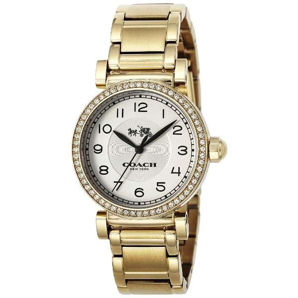 Coach Madison White Dial Gold Steel Strap Watch for Women - 14502397 Buy Now By Coach