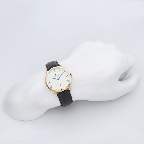 Daniel Wellington Classic Sheffield White Dial Black Leather Strap Watch For Men - DW00100084 Buy Now By Daniel Wellington