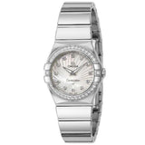 Omega Constellation Quartz Diamonds Silver Dial Silver Steel Strap Watch for Women - 123.15.27.60.55.004 Buy Now By Omega