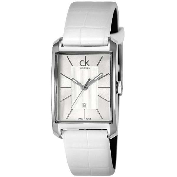 Calvin Klein Window White Dial White Leather Strap Watch for Women - K2M23120 Buy Now By Calvin Klein
