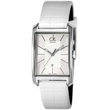 Calvin Klein Window White Dial White Leather Strap Watch for Women - K2M23120 Buy Now By Calvin Klein
