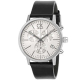 Calvin Klein Post Minimal White Dial Black Leather Strap Watch for Men - K7627120 Buy Now By Calvin Klein