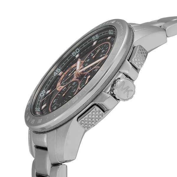 Michael Kors Ryker Chronograph Black Dial Silver Steel Strap Watch For Men - MK8528 Buy Now By Michael Kors