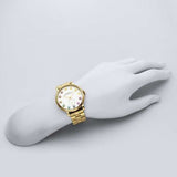 Marc Jacobs Baker White Dial Gold Steel Strap Watch for Women - MBM3440 Buy Now By Marc Jacobs
