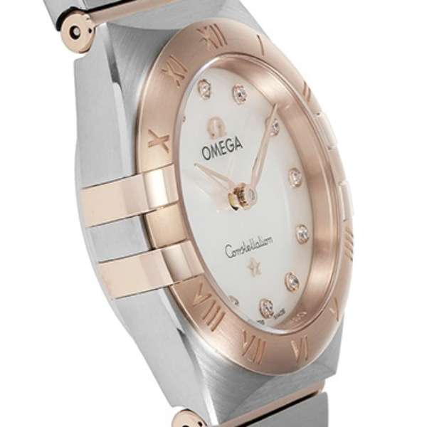 Omega Constellation Manhattan Quartz Diamonds Mother of Pearl Dial Two Tone Steel Strap Watch for Women - 131.20.25.60.55.001 Buy Now By Omega