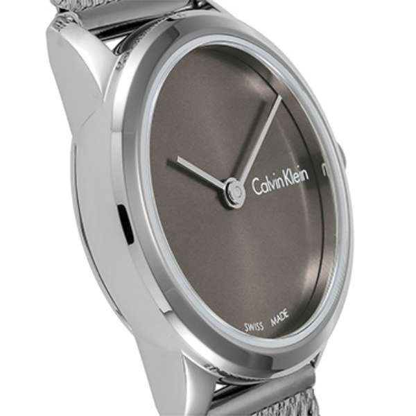 Calvin Klein Minimal Grey Dial Silver Mesh Bracelet Watch for Women - K3M231Y3 Buy Now By Calvin Klein