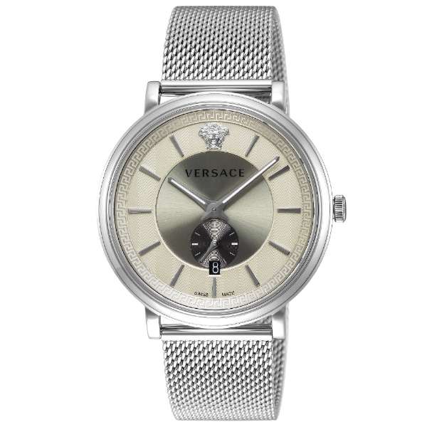 Versace V-Circle Silver Dial Silver Mesh Bracelet Watch for Men - VBQ060017 Buy Now By Versace