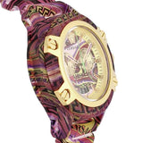 Versace Icon Active Chronograph Quartz Gold Dial Red Leather Strap Watch For Men - VEZ701222 Buy Now By Versace