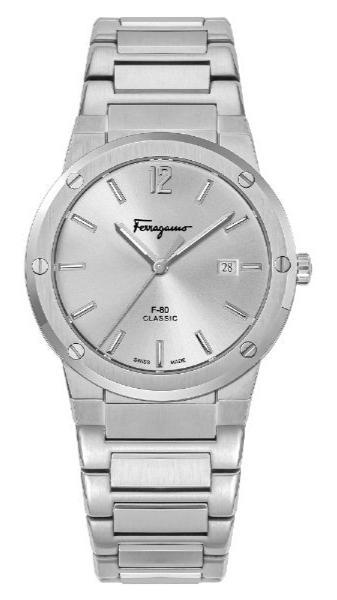 Salvatore Ferragamo F-80 Classic Silver Dial Silver Steel Strap Watch for Men - SFDT02223 Buy Now By Salvatore Ferragamo