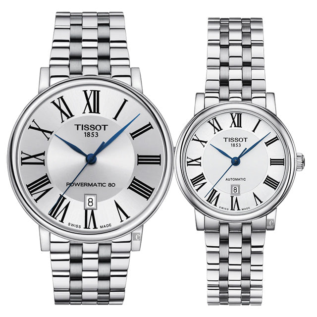 Tissot T Classic Carson Premium Powermatic 80 Silver Dial Silver Steel Strap Watch For Men - T122.407.11.033.00 Buy Now By Tissot