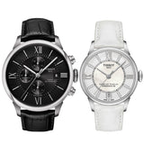 Tissot T Classic Chemin Des Tourelles Chronograph Black Dial Black Leather Strap Watch For Men - T099.427.16.058.00 Buy Now By Tissot