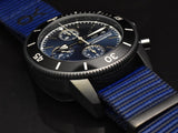 Breitling Superocean Heritage Chronograph 44 Outerknown Blue Dial Blue NATO Strap Watch for Men - M133132A1C1W1