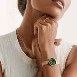 Daniel Wellington Petite Emerald Green Dial Gold Mesh Strap Watch For Women - DW00100480 Buy Now By Daniel Wellington