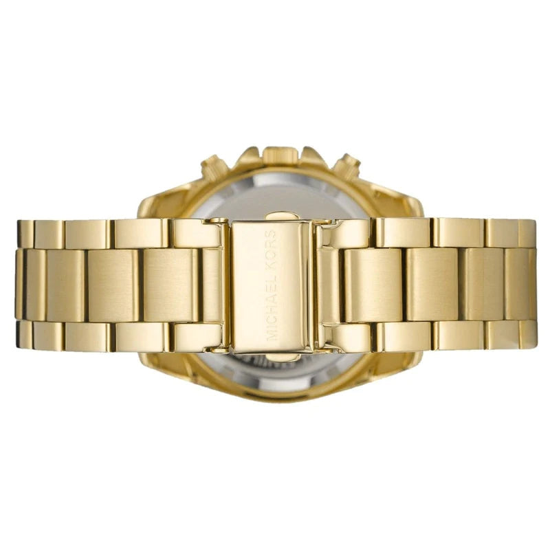 Michael Kors Runway Chronograph Orange Dial Gold Steep Strap Watch For Women - MK6162 Buy Now By Michael Kors