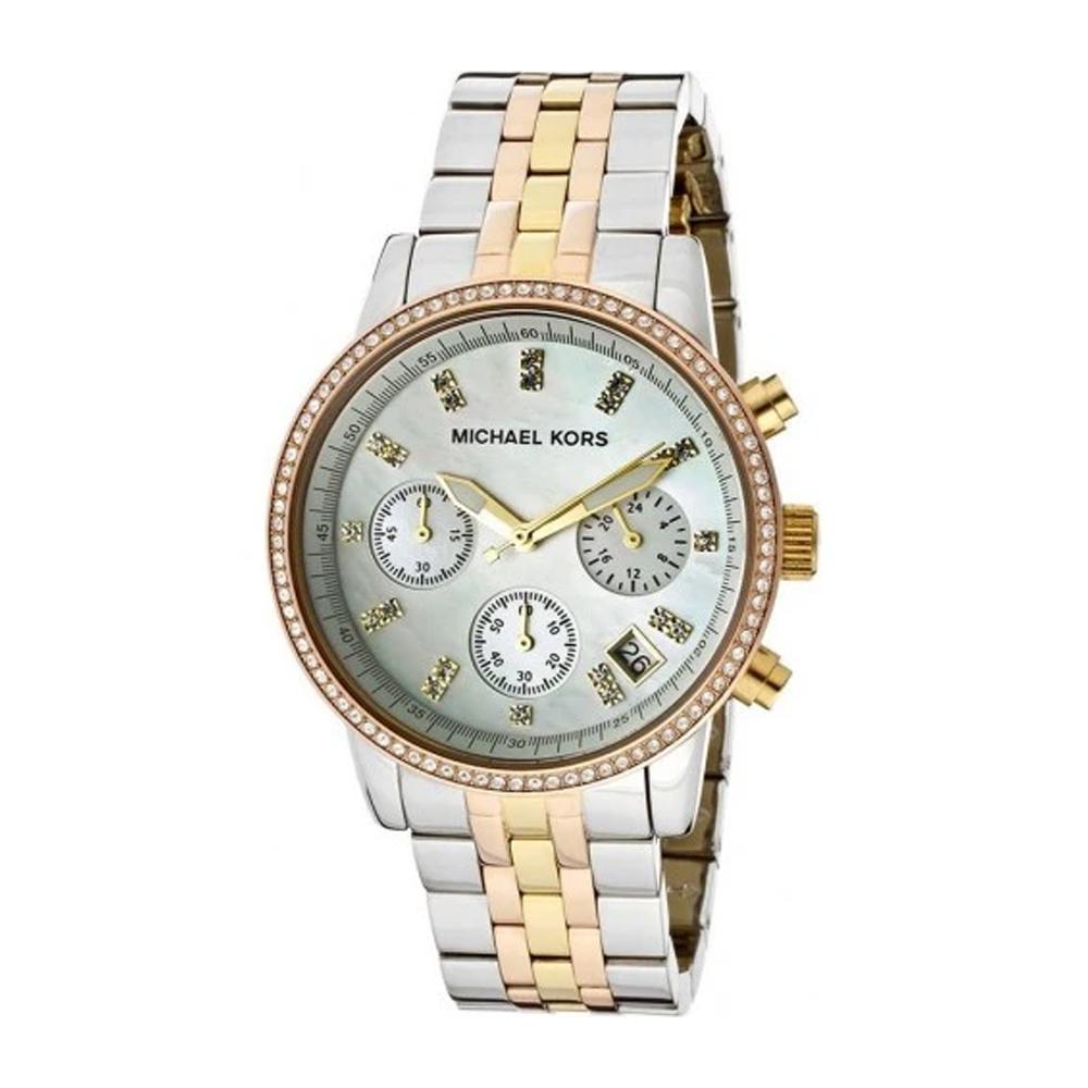 Michael Kors Ritz White Dial Two Tone Steel Strap Watch for Women - MK5650 Buy Now By Michael Kors