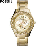 Fossil Stella Multifunction Gold Dial Gold Steel Strap Watch for Women - ES3589 Buy Now By Fossil