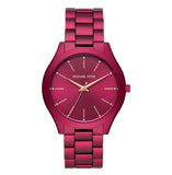 Michael Kors Slim Runway Red Dial Red Steel Strap Watch For Women - MK4505 Buy Now By Michael Kors
