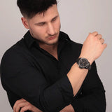 Maserati Successo Solar Black Dial Grey Steel Strap Watch For Men - R8873645001 Buy Now By Maserati