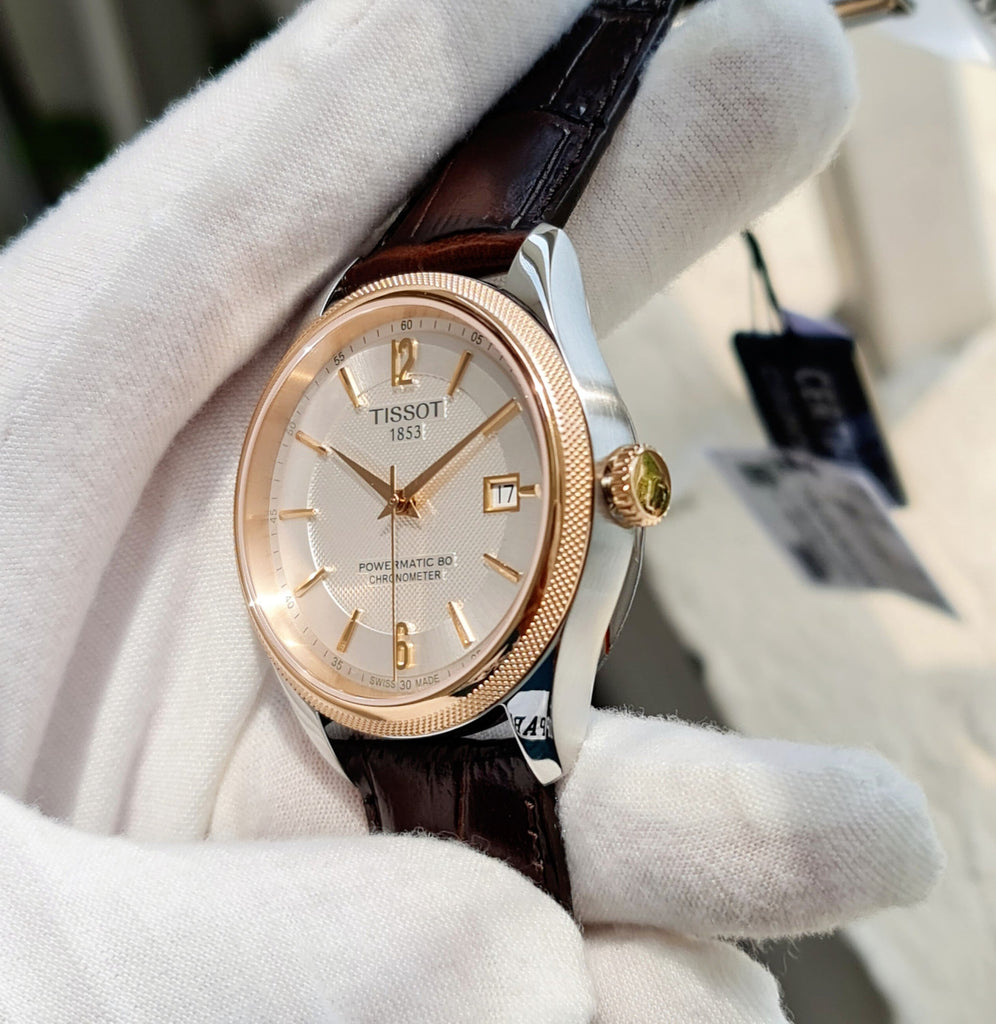 Tissot T Classic Ballade Powermatic 80 Lady Silver Dial Brown Leather Strap Watch For Women - T108.408.26.037.00 Buy Now By Tissot