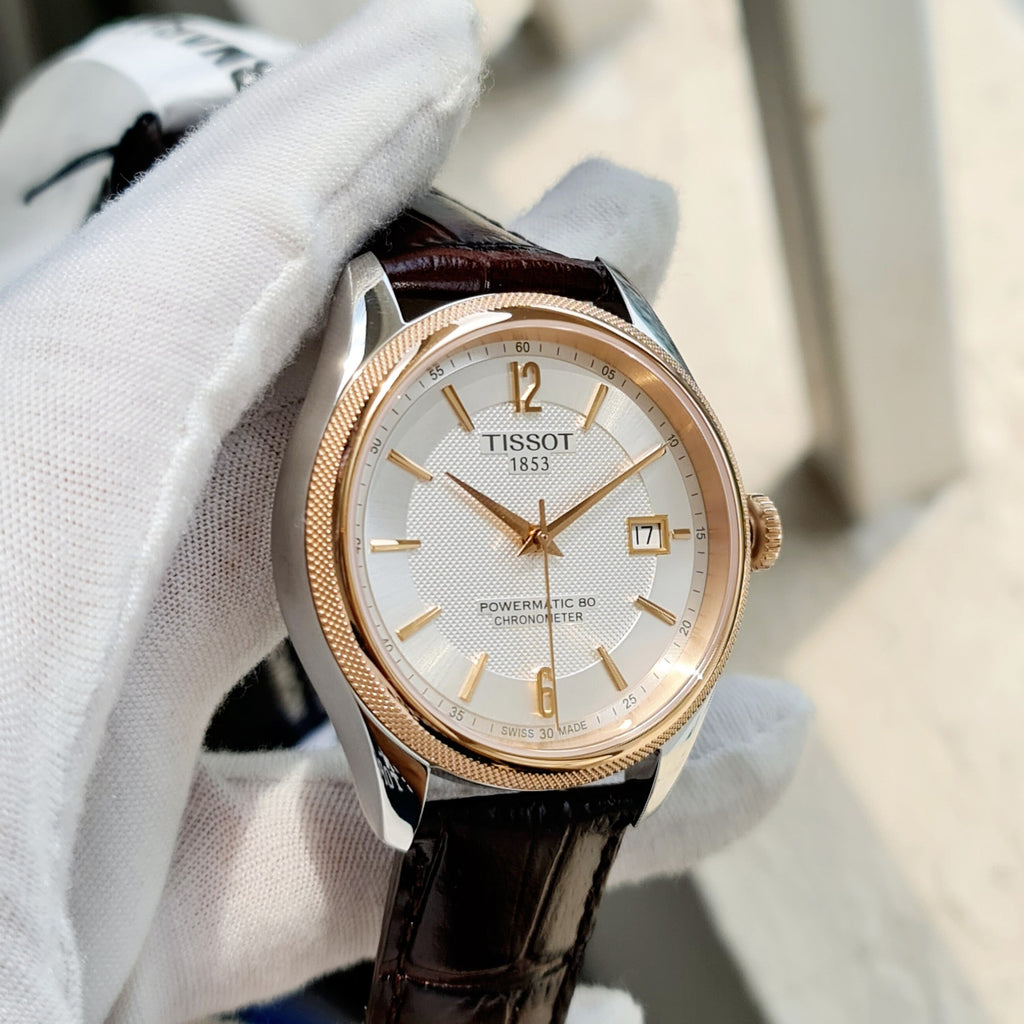 Tissot T Classic Ballade Powermatic 80 Lady Silver Dial Brown Leather Strap Watch For Women - T108.408.26.037.00 Buy Now By Tissot