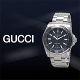 Gucci Dive Analog Blue Dial Silver Steel Strap Watch For Men - YA136203 Buy Now By Gucci