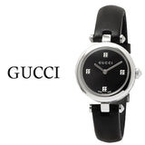 Gucci Diamantissima Quartz Diamonds Black Dial Black Leather Strap Watch for Women - YA141506 Buy Now By Gucci