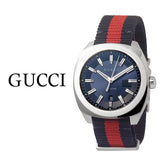 Gucci GG2570 Quartz Blue Dial Blue & Red Nylon Strap Watch For Men - YA142304 Buy Now By Gucci