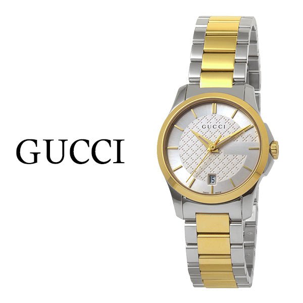 Gucci G Timeless Silver Dial Two Tone Steel Strap Watch For Women - YA126563 Buy Now By Gucci