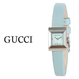Gucci G-Frame Pastel Blue Mother of Pearl Dial Blue Leather Strap Watch For Women - YA128531 Buy Now By Gucci