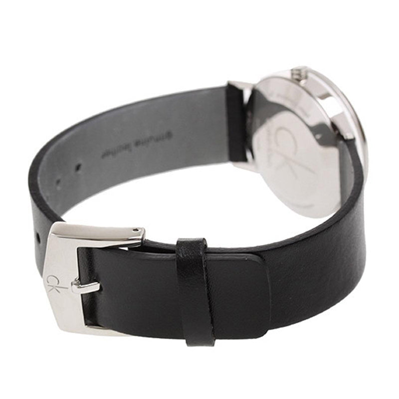 Calvin Klein Post Minimal Silver Dial Black Leather Strap Watch for Men - K7621192 Buy Now By Calvin Klein