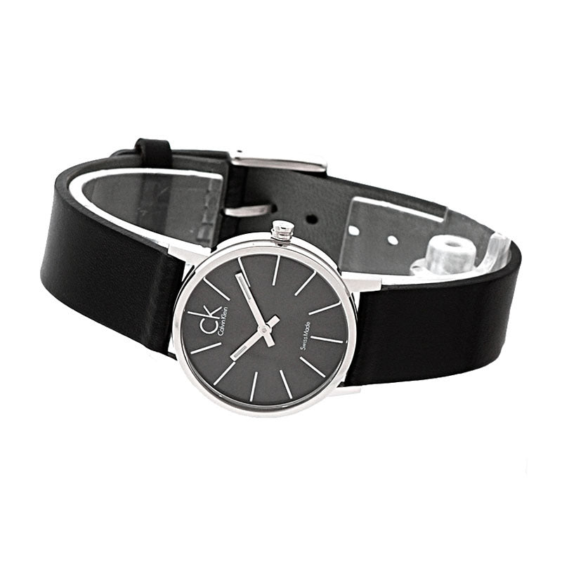 Calvin Klein Minimal Black Dial Black Leather Strap Watch for Women - K7622107 Buy Now By Calvin Klein