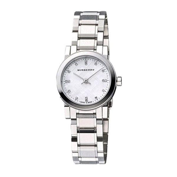 Burberry The City Diamonds Mother of Pearl Dial Silver Steel Strap Watch for Women - BU9224 Buy Now By Burberry